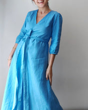 Load image into Gallery viewer, The Kaisie Wrap Dress - Blue