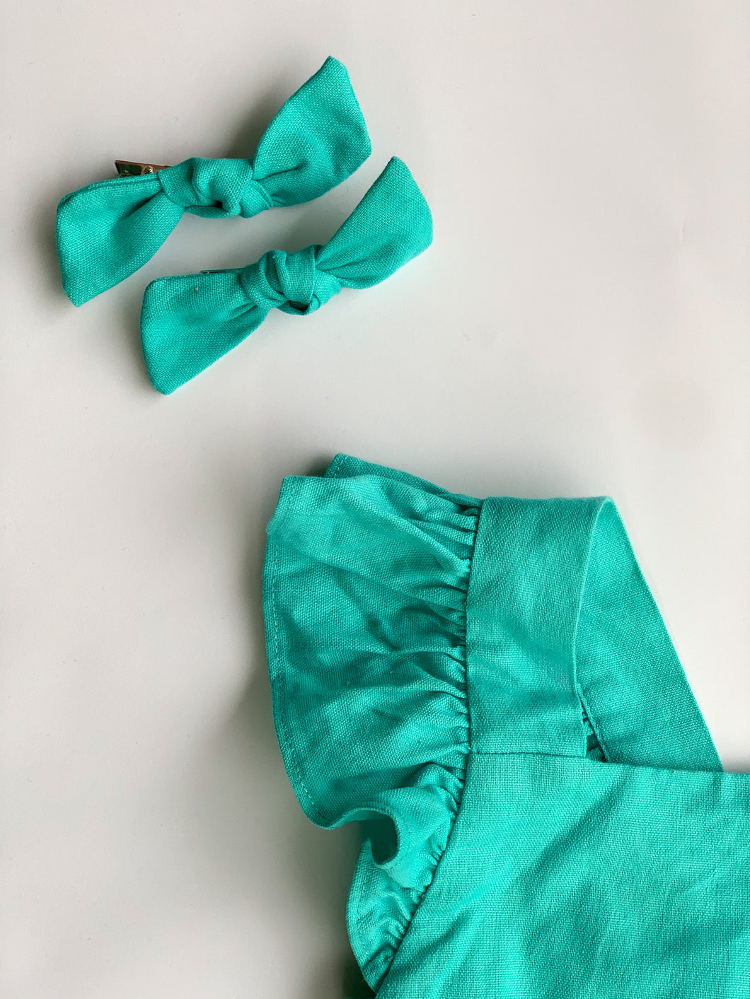 Bow Set Clips- Teal
